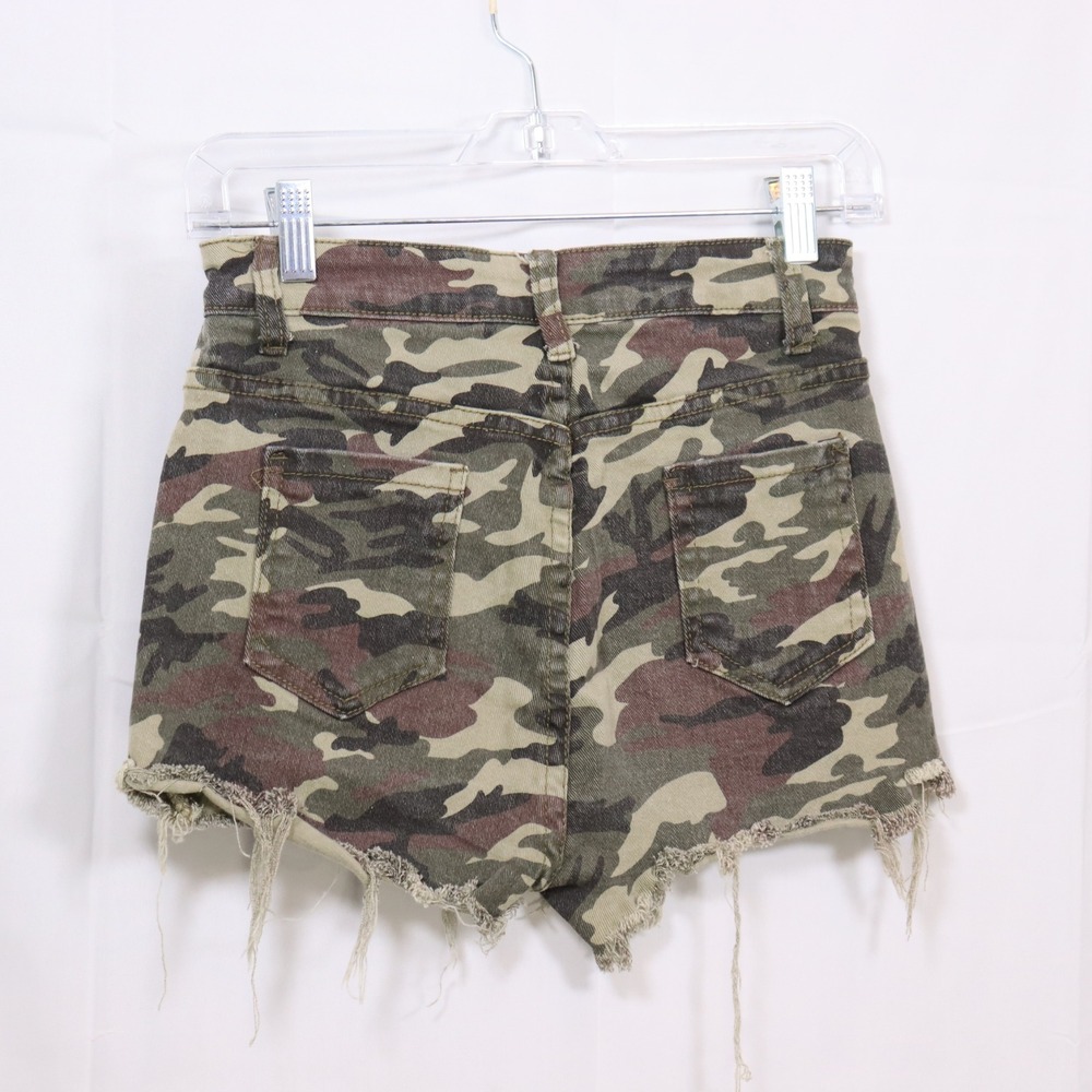 Camo Shorts 26 Green Womens Cutโ Off Distressed Festival